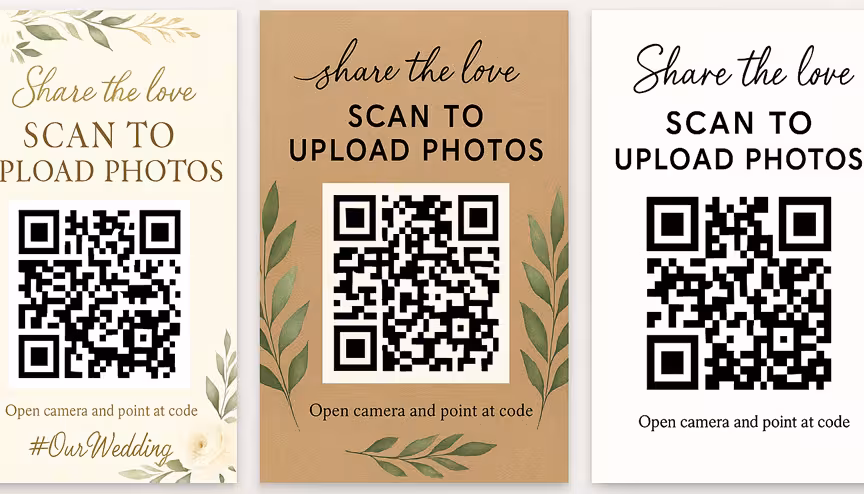 QR codes pour photos de mariage